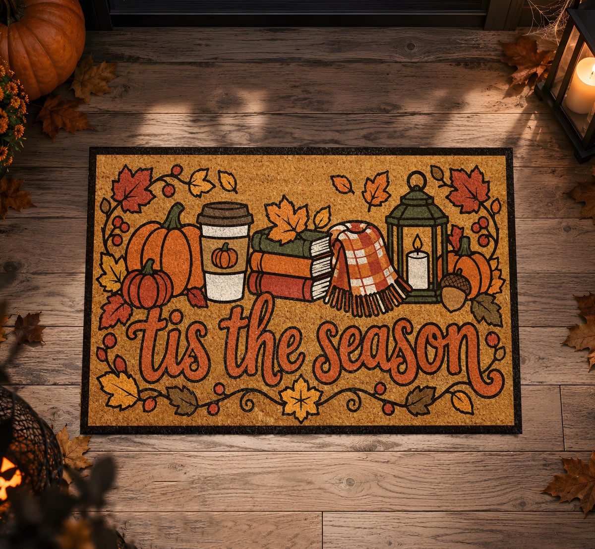 Tis the Season Autumn Coir Doormat