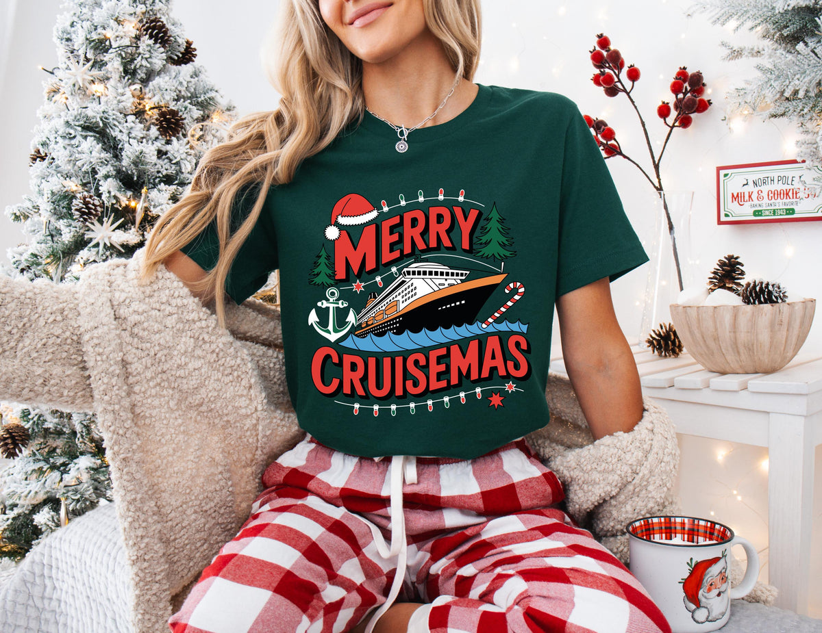 Merry Cruisemas Sweatshirt, Christmas Holiday Trip T-Shirt, Christmas Cruise Family Matching Tees