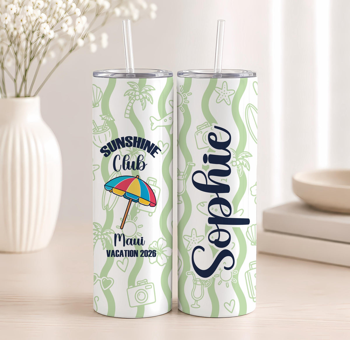 Personalized Girls Trip and Cruise Tumbler, 20 oz