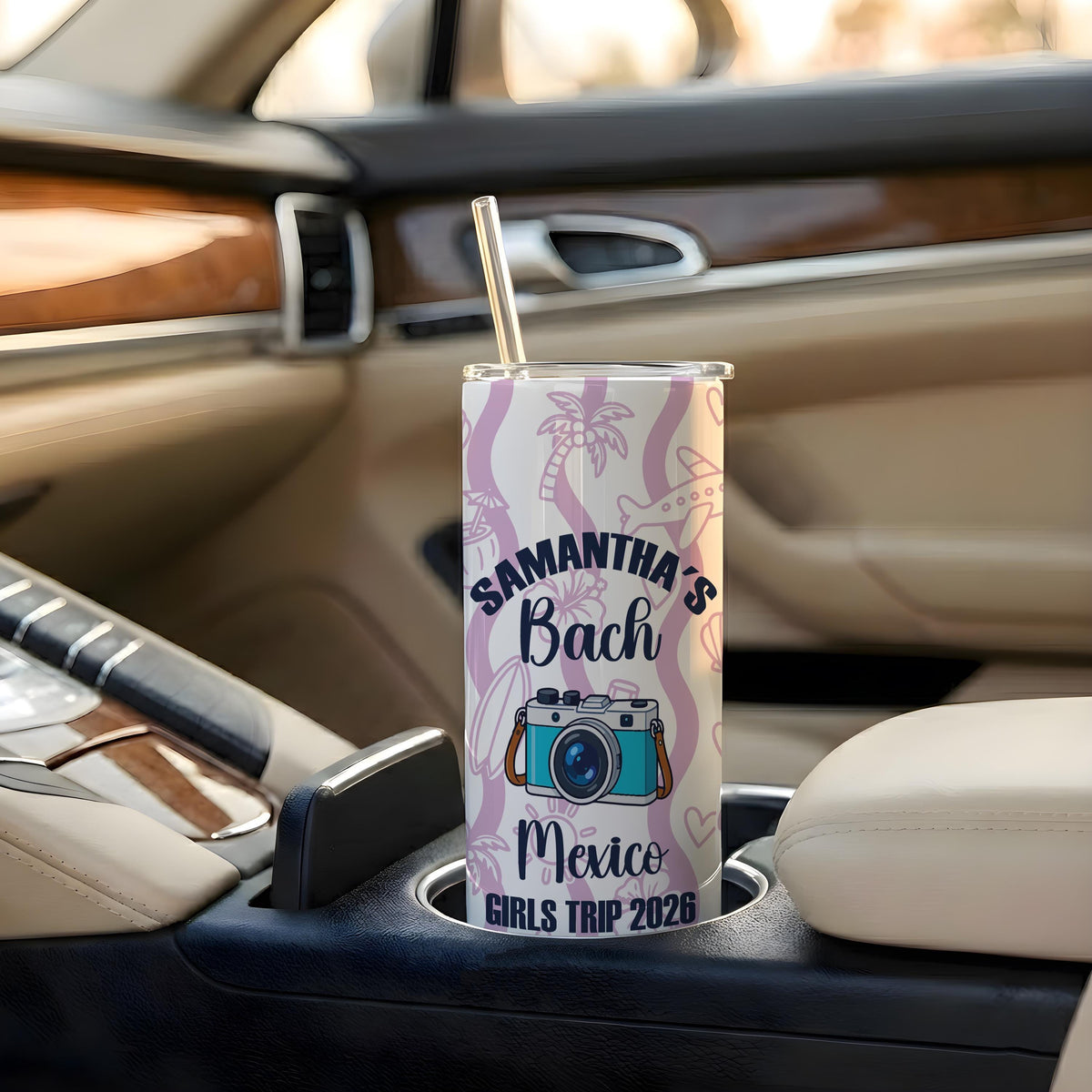 Personalized Girls Trip and Cruise Tumbler, 20 oz