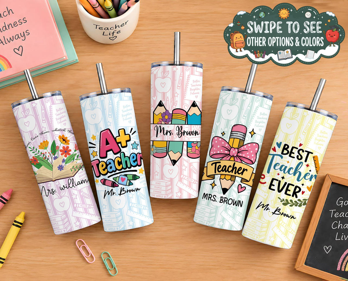 Personalized Teacher Pencil Tumbler, 20 oz