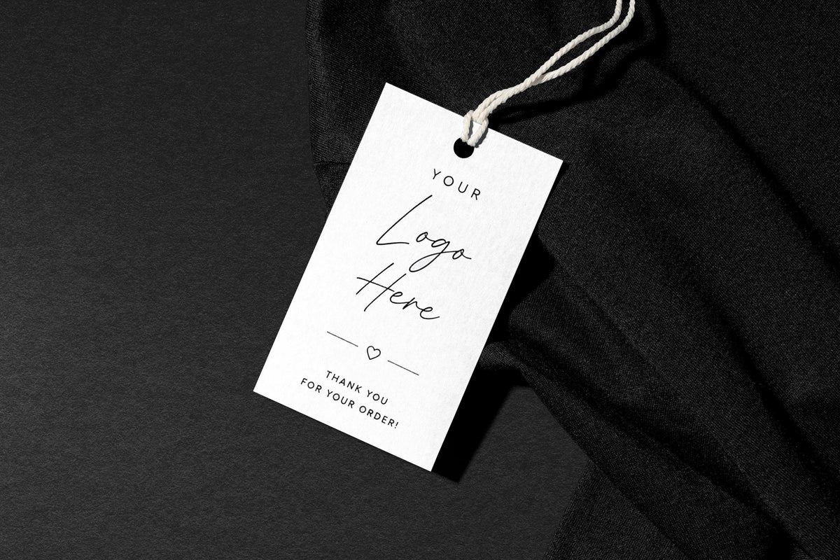 Custom Printed Hang Tags, Brand Labels, Boutique Clothing Tags (String Included)