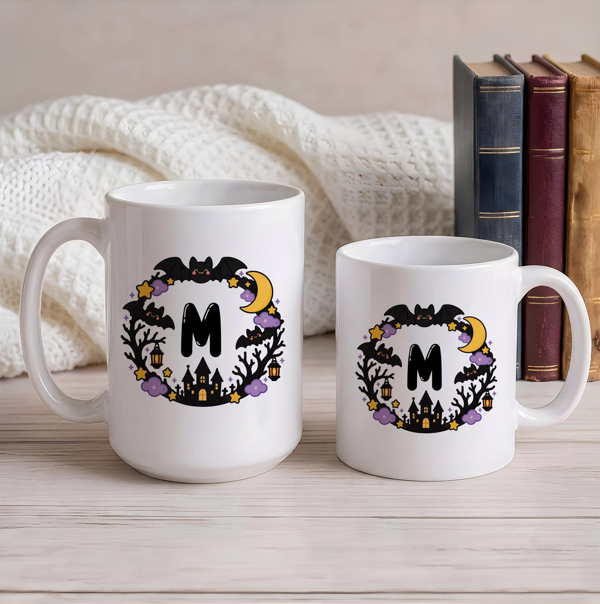 Personalized Halloween Initial Ceramic Mug