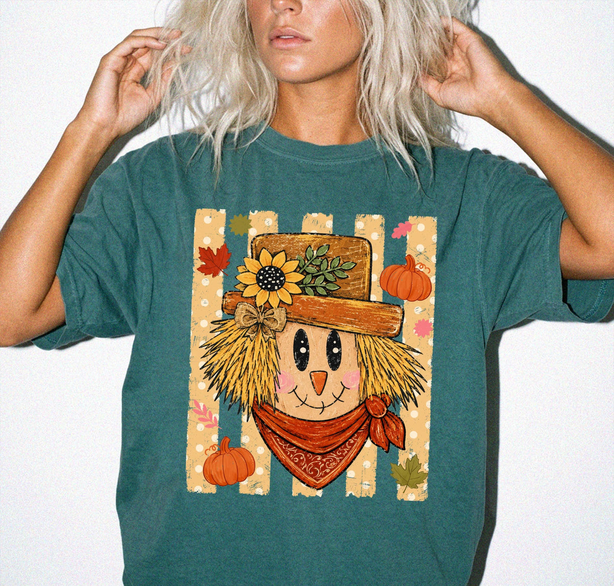 Spooky Vibes Comfort Colors® Shirt, Scarecrowish Fall T-Shirt, Funny Halloween Gift Tee