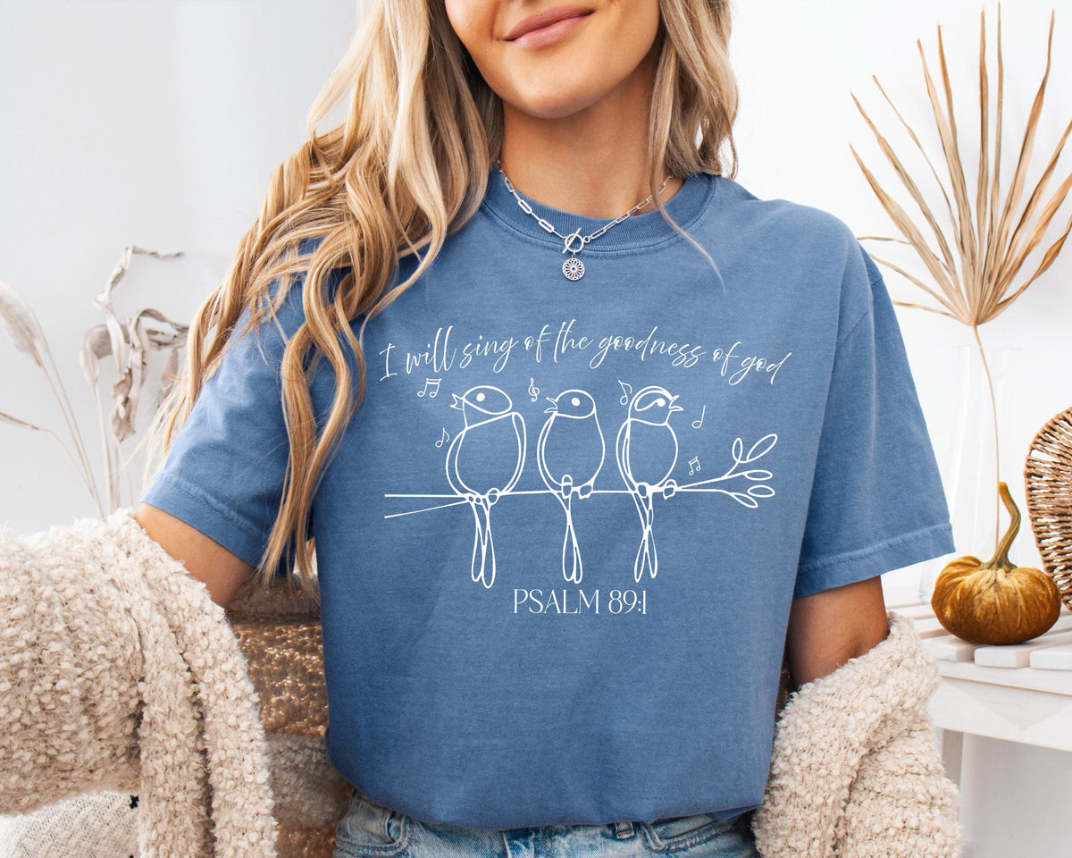 Christian Birds Comfort Colors® Shirt, Bible Verse Long Sleeve, Faith Based Gift Tee
