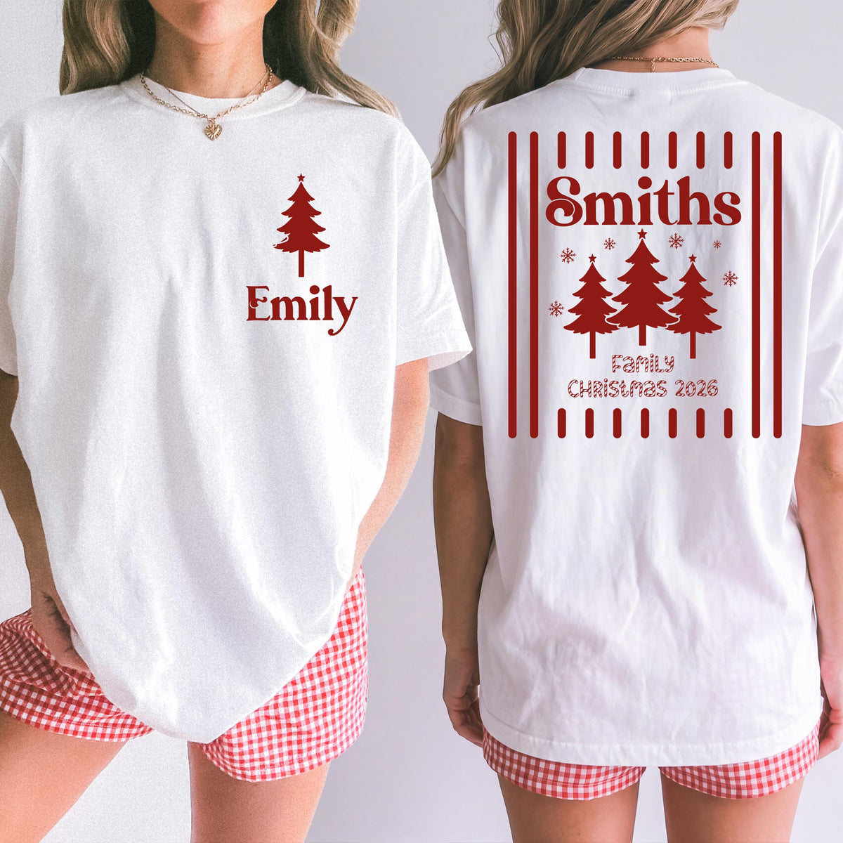 Custom Family Christmas Comfort Colors® Shirt, Xmas Crew Matching Tee, Holiday Family Reunion Gift