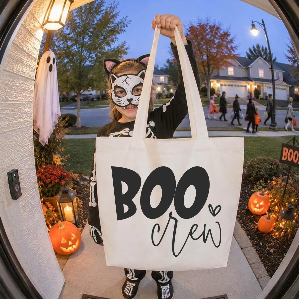 Halloween Boo Crew Tote Bag, Halloween Cousins Gift Tote, Trick or Treat Bags
