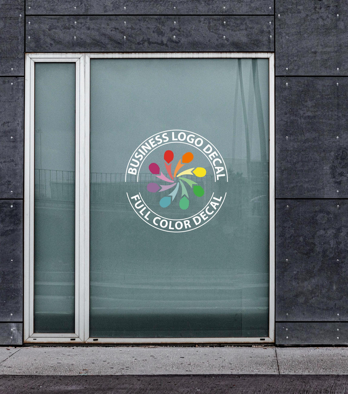 Custom Full Color Logo Window Decal, Business Storefront Sticker (Outdoor Vinyl)