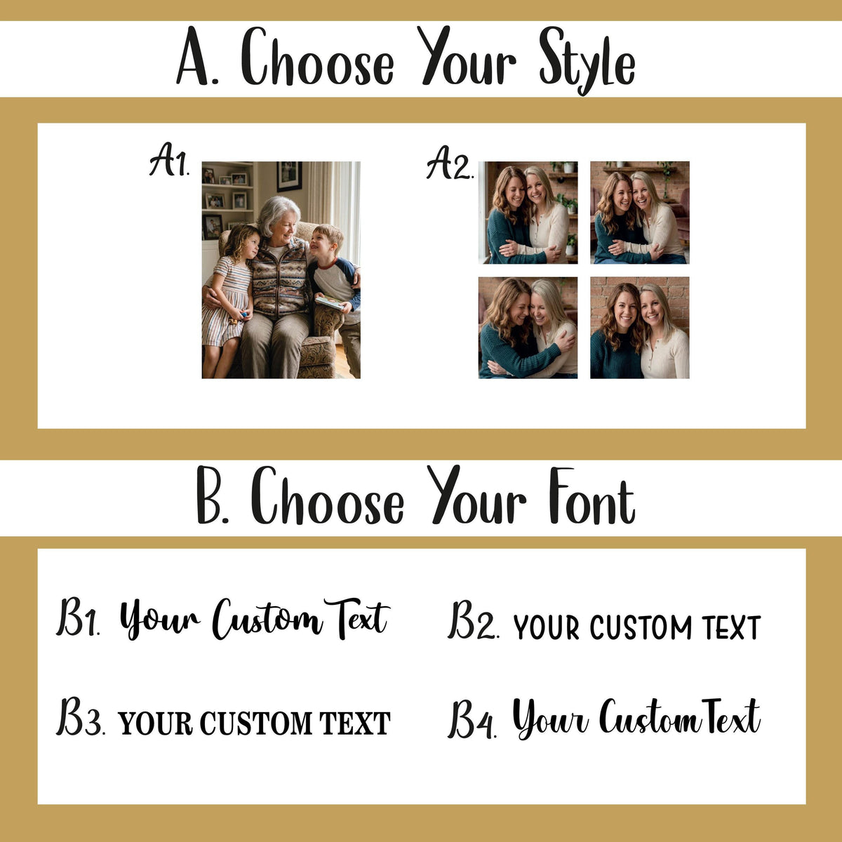 Custom Message & Photo Glass Can Cup, Personalized Picture - Text Iced Coffee Tumbler, Bamboo Lid and Straw Family Gift Glassware