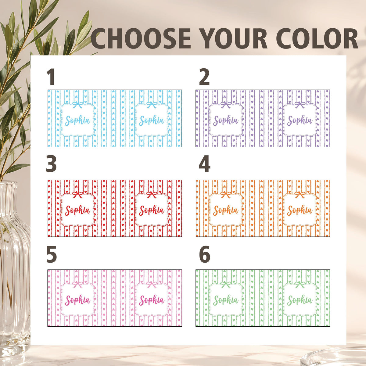 Personalized Coquette Aesthetic Coffee Cup, Custom Name Colorful Accent Mug, Heart Pattern Ceramic Drinkware Gift, Mother Sister Present