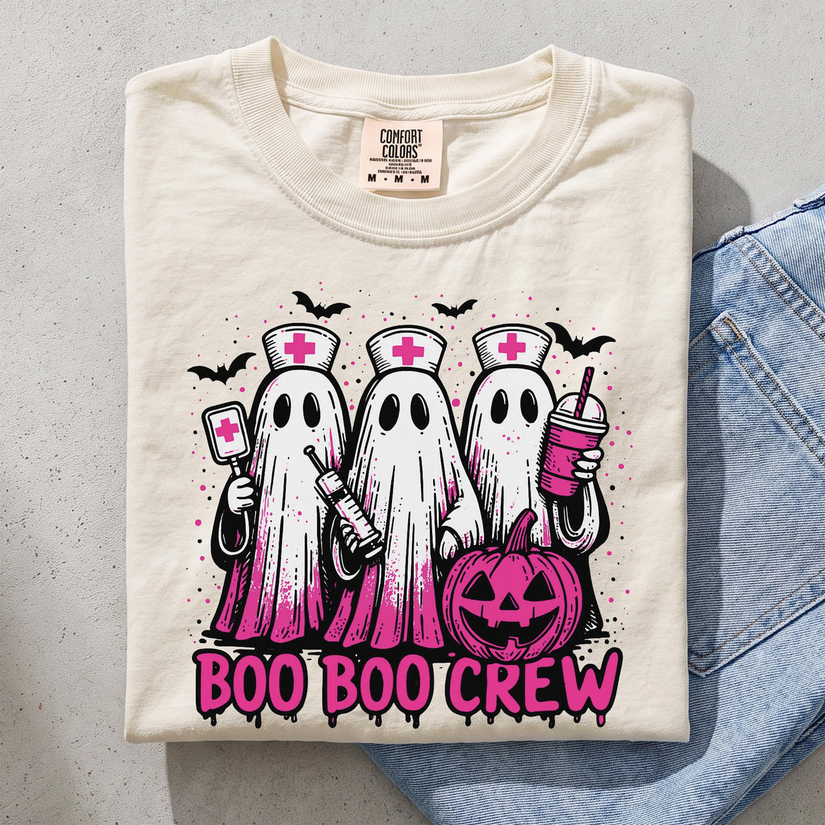Ghost Nurse Comfort Colors® T-Shirt, Spooky Nurse Tee, Halloween Nurse Gift Shirt