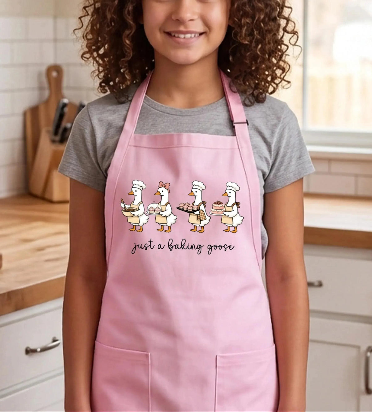 Just a Baking Goose Apron, Funny Goose Kitchen Apron