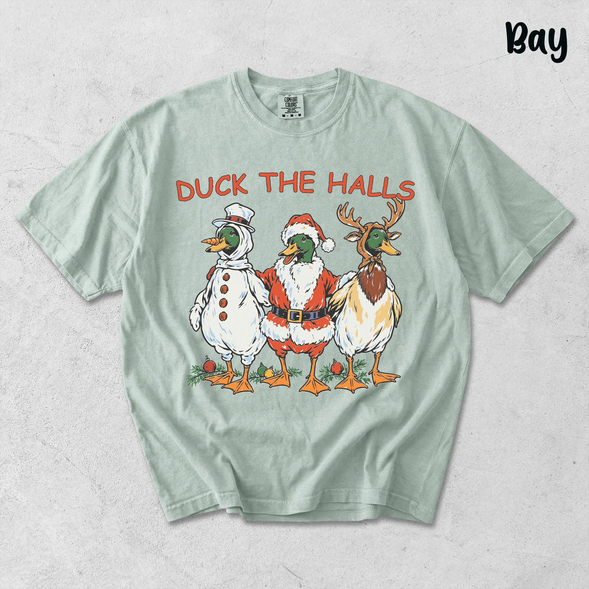 Duck the Halls Mallard Christmas Comfort Colors® Shirt, Funny Holiday Tee