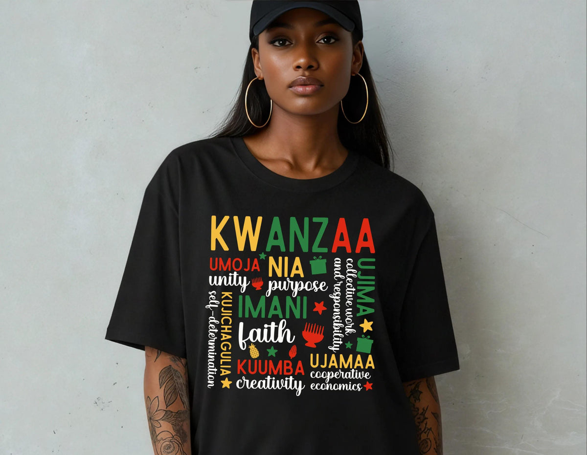 Happy Kwanzaa Comfort Colors® Shirt, Kwanzaa Seven Principles Tee