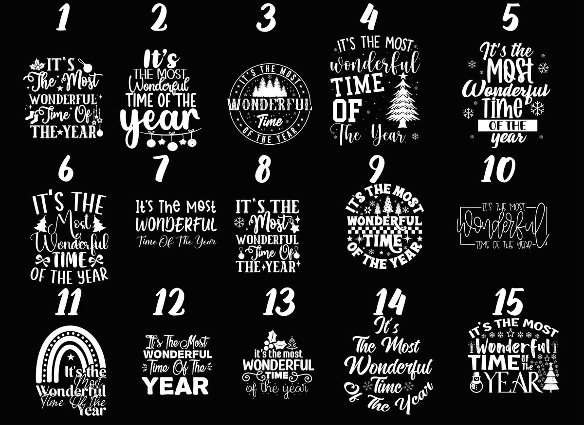 Christmas Storefront Vinyl Window Decal, It's the Most Wonderful Time of the Year Sticker