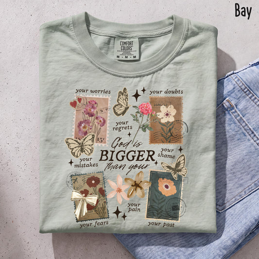 God is Bigger Comfort Colors® Shirt, Christian Inspirational T-Shirt