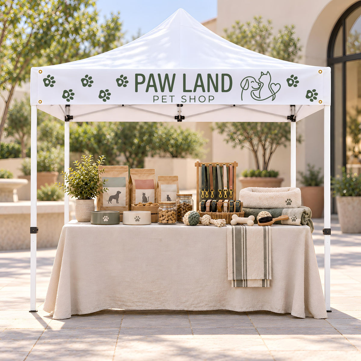 Custom Logo Tent Banner, Vendor Booth Sign for Craft Fairs and Farmers Markets