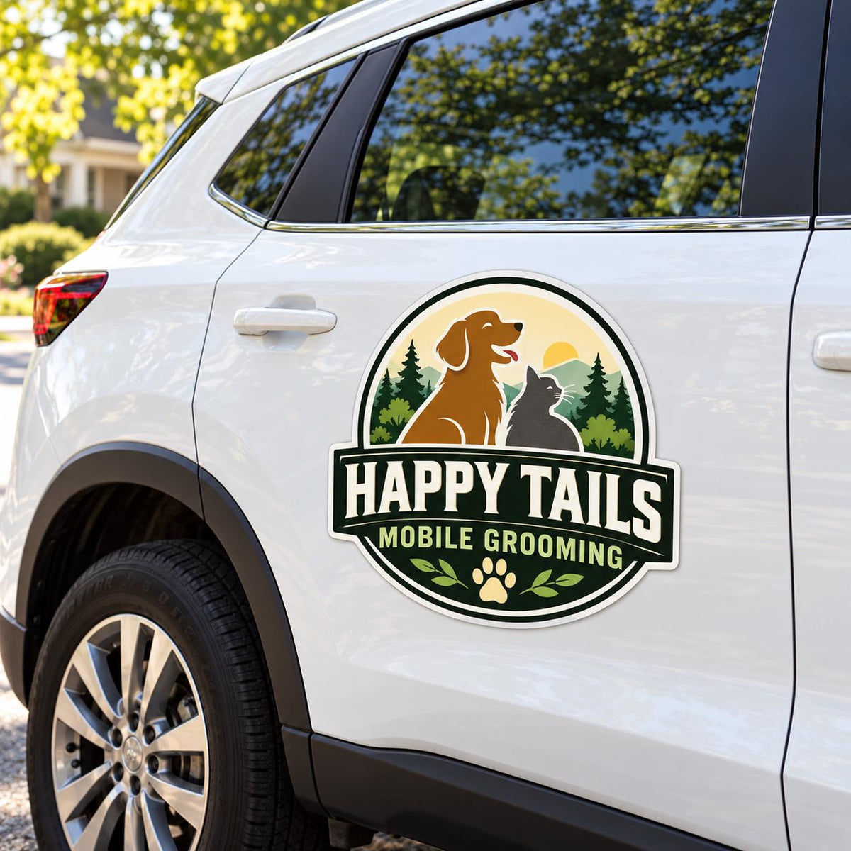 Custom Business Logo Vehicle Magnet, Removable Van and Truck Door Sign