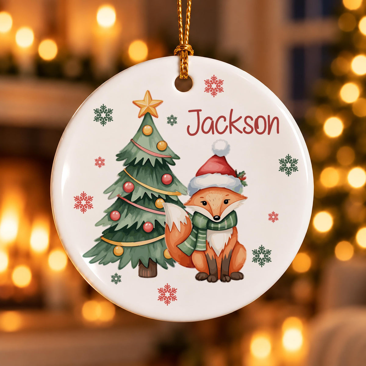 Personalized Christmas Mug & Ornament Set, Custom Name Santa or Cute Animal Design