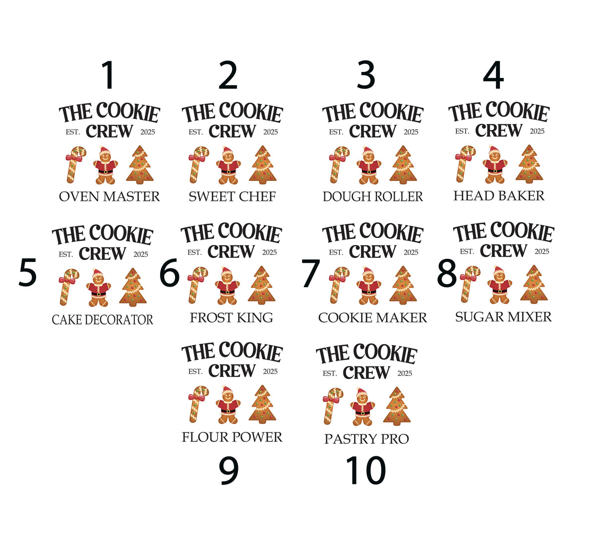 The Cookie Crew Apron, Custom Christmas Gingerbread Baking Aprons