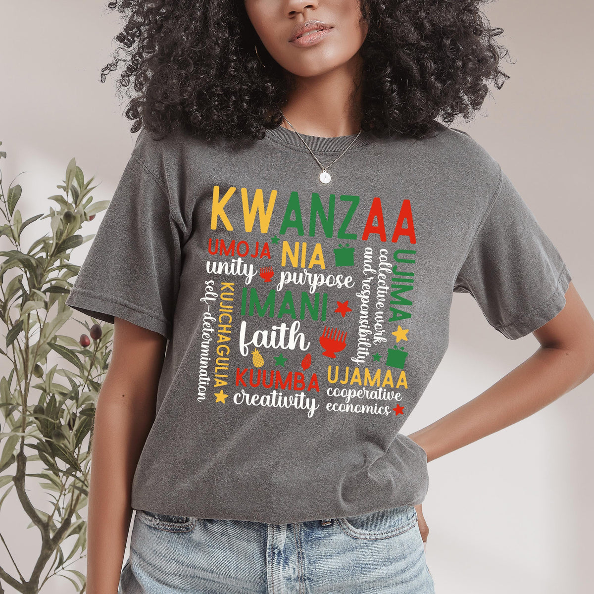 Happy Kwanzaa Comfort Colors® Shirt, Kwanzaa Seven Principles Tee
