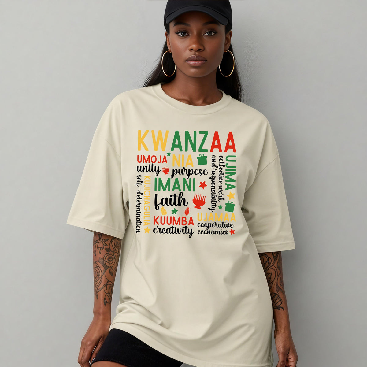Happy Kwanzaa Comfort Colors® Shirt, Kwanzaa Seven Principles Tee
