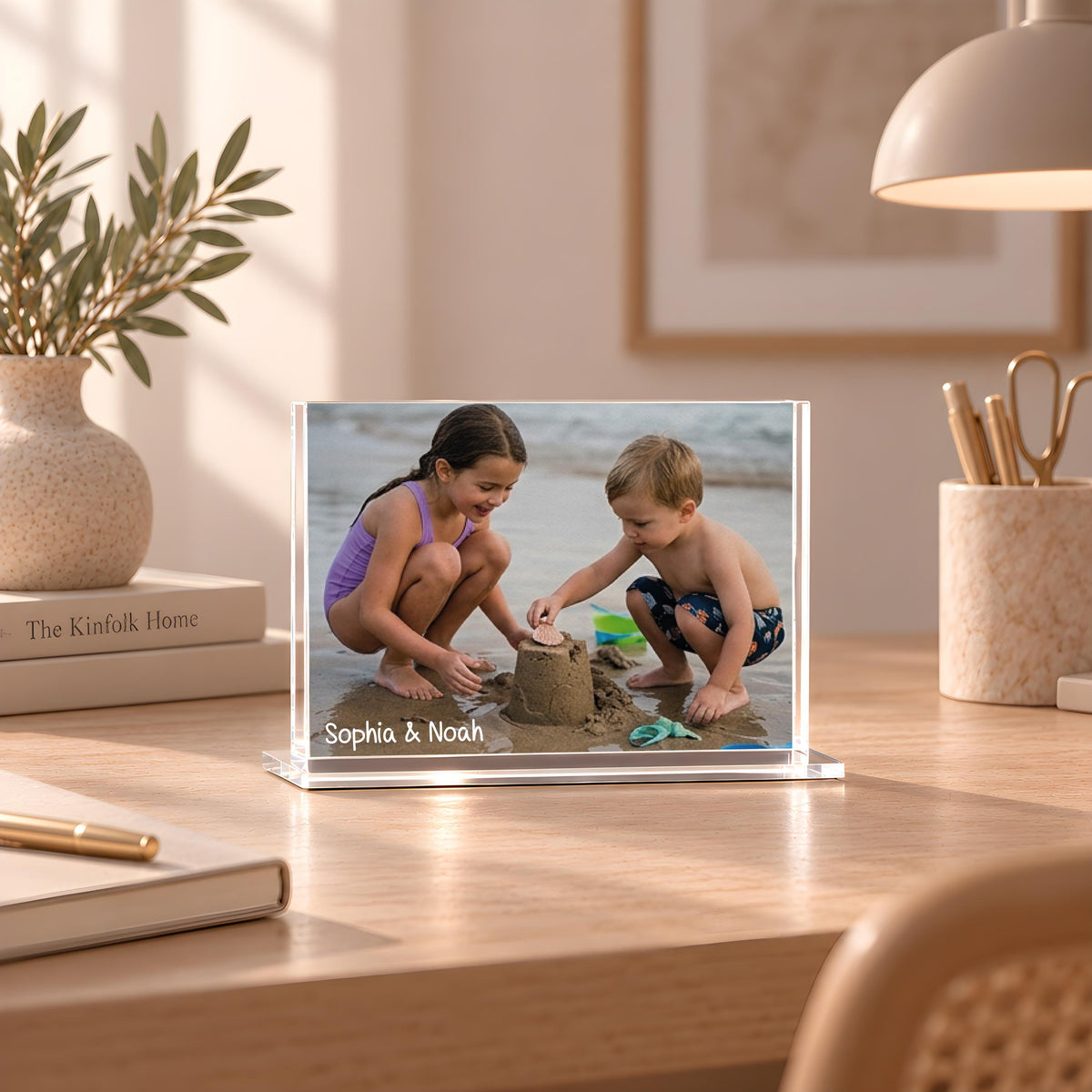 Custom Acrylic Photo Block, Personalized Wedding Picture Frame and Family Memory Plaque