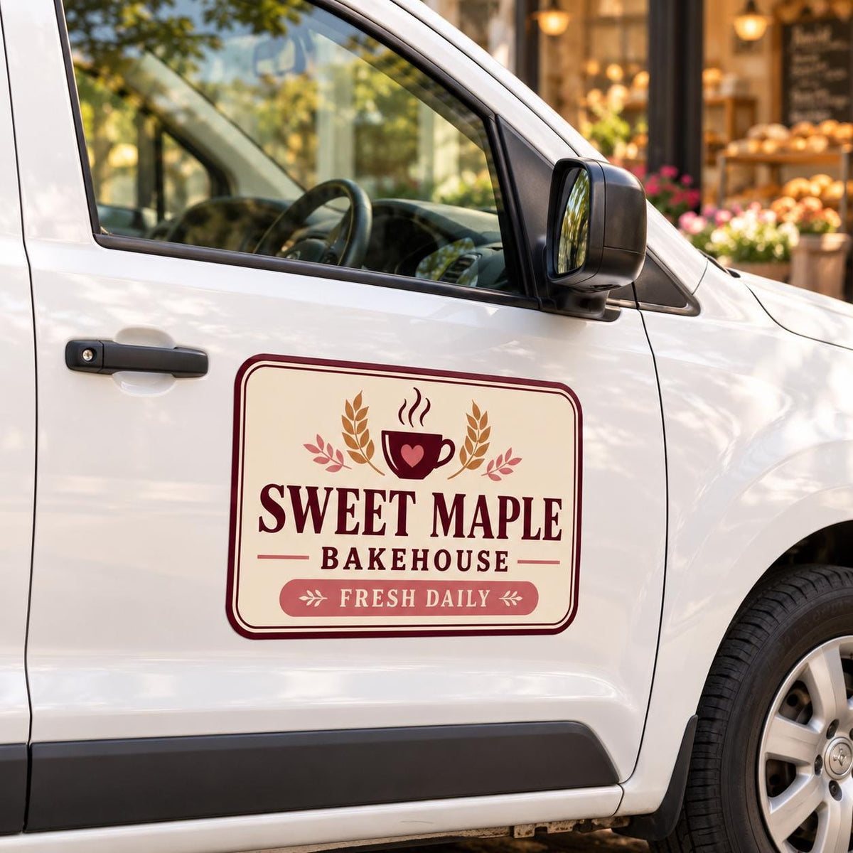 Custom Car Magnets, Full Color Business Vehicle Sign with Your Logo
