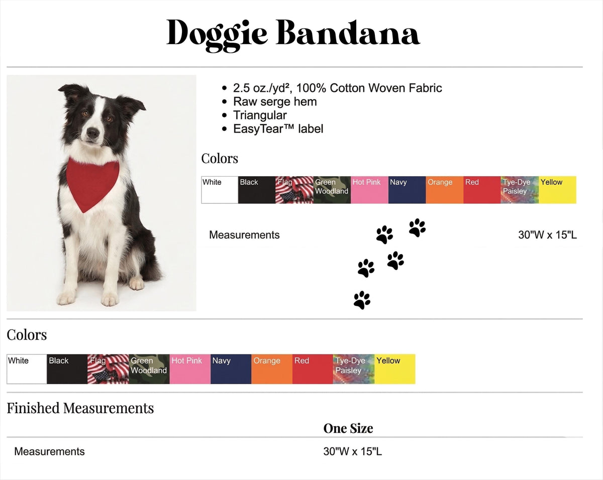 Embroidered Custom Christmas Dog Bandana with Name, Personalized Pet Gift